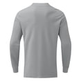thumbnail image 2 of Gibobby Camisas polo Camisa informal con cremallera sólida para hombre, blusa con cuello vuelto, camisa de manga larga, camisa informal a la moda(Gris,G), 2 of 5