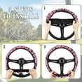 thumbnail image 6 of ZUXONGSY Pink Flower Golf Cart Steering Wheel Covers Club Car Accessories Feels Good in Handling Steering Wheel Cover Protector Universal Automotive Steering Wheel Cover Gifts for Golfer Womens, 6 of 7