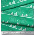 thumbnail image 3 of Soimoi Tissu en Voile de Coton Vert Baies Rouges & Joyeux Noël Tissu Imprimé Texte 1 Yard 56 Pouces de Large, 3 of 3