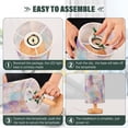 thumbnail image 3 of Yayeee Table Lamp for Bedroom Nightstand LED Portable Bedside Warm Light, Watercolor Marble Pattern, 3 of 7
