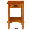 thumbnail image 2 of Spacious Mango Wood Telephone Stand with Slatted Side Panels- Brown, 2 of 5