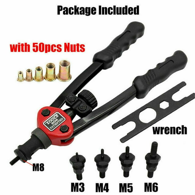 Ensemble d'Outils de Rivetage Automatique Facile de Qualité Supérieure, Ensemble d'Outils d'Écrou de Rivetage Manuel à Double Main