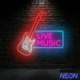 thumbnail image 3 of Handmadetneonsign Electric Guitar Neon Sign, Live Music Wall Art, Music Show Wall Decor 046227, 3 of 5