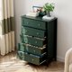 thumbnail image 4 of Cómoda Alta de 5 Cajones para Dormitorio - Mueble de Madera con Cajones Profundos y Tiradores Metálicos - Organizador Vertical para Recámara, Vestidor, Sala o Recibidor - Verde Oscuro, 4 of 7
