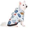 thumbnail image 2 of Fotbe Watercolor Nautical Sudadera con Estampado para Perros Pequeños – Suéter con Capucha para Mascotas, Tela Suave de Forro Polar con Bolsillo-X-Large, 2 of 7