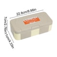thumbnail image 3 of 1100ML Interchangeable Divider Bento Lunch Box with 2 and 3 Inserts and Cutlery, Portable Microwave Safe Food Container, Customizable Meal Prep Container with Removable Dividers, 3 of 6