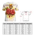 thumbnail image 2 of Bee And Flowers T-Shirt O Neck Oversize T-Shirts Short Sleeve Classic Tees Women Summer Graphic Tops, 2 of 5