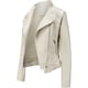 thumbnail image 4 of Chaqueta de cuero para mujer Chaqueta corta de motociclista Chaqueta de cuero con cremallera y cuello de solapa Chaqueta de transición Chaqueta corta (L), 4 of 4