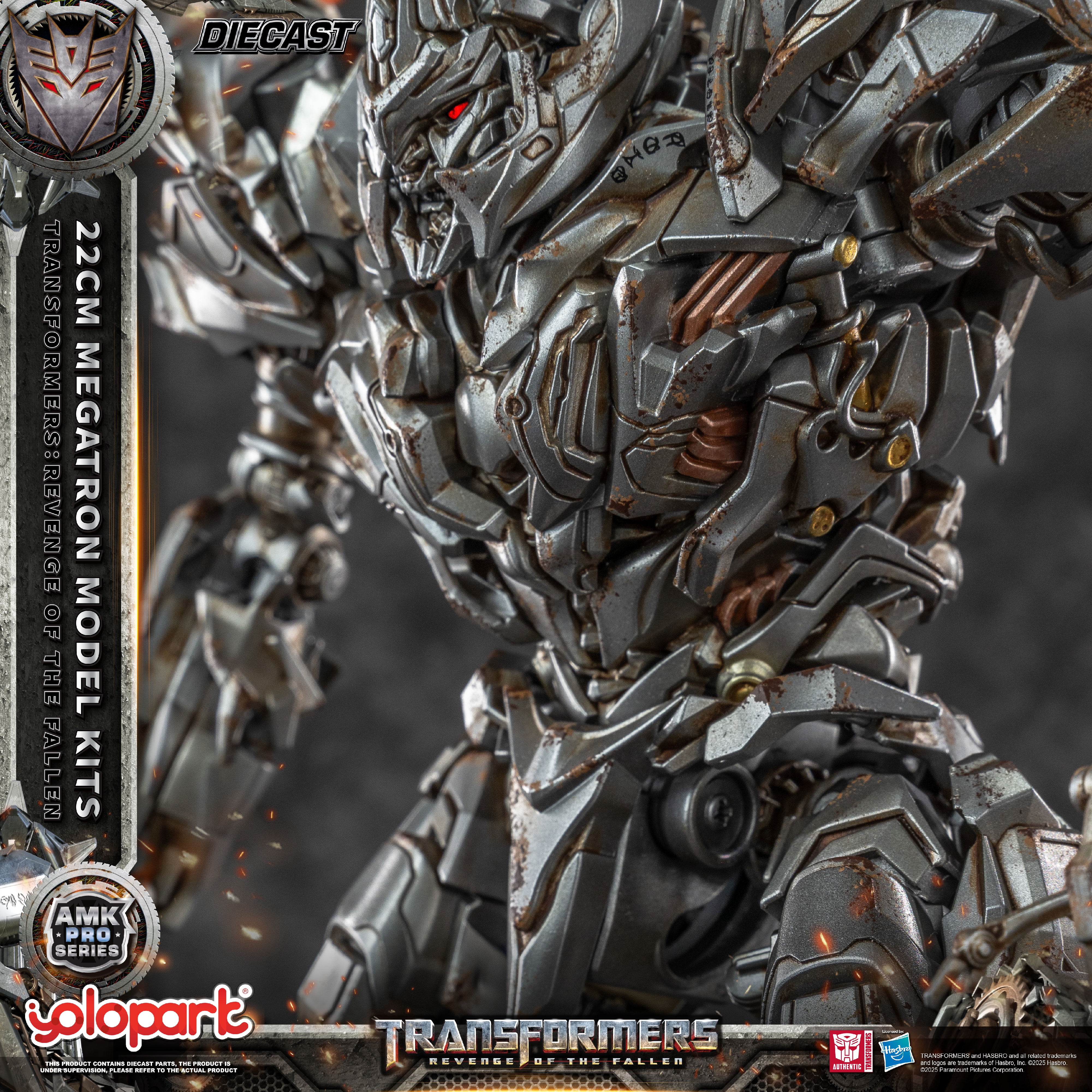 YOLOPARK Transformers Toys : Revenge of the Fallen Megatron Collectible Action Figure - Highly Detailed Model Kit for 15+, 8.66-inch,  Non-Transforming