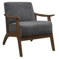 thumbnail image 1 of Lexicon Carlson Velvet Upholstered Accent Chair in Dark Gray, 1 of 6