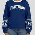 thumbnail image 6 of Women's WEAR by Erin Andrews Blue Tampa Bay Lightning Long-Sleeve Sport T-Shirt, 6 of 6