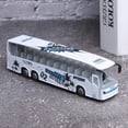 thumbnail image 2 of Juguete de autobús de aleación de simulación, modelo de autobús de aleación fundida a presión, juguete de coche con luz y música para niños, niños y niñas, blanco, 2 of 5