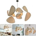 thumbnail image 5 of Fichiouy Bamboo Wicker Chandelier Pendant Light Rattan Lamp Hotel Rattan Hanging Lamp 40W, 5 of 7