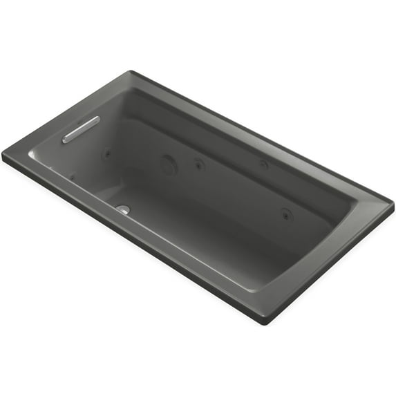 Kohler K-1122 Archer Collection 60" Drop In Jetted Whirlpool Bath Tub - Grey