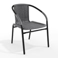 thumbnail image 2 of Flash Furniture Commercial Grade Gray Rattan Indoor-Outdoor Restaurant Stack Chair, 2 of 12