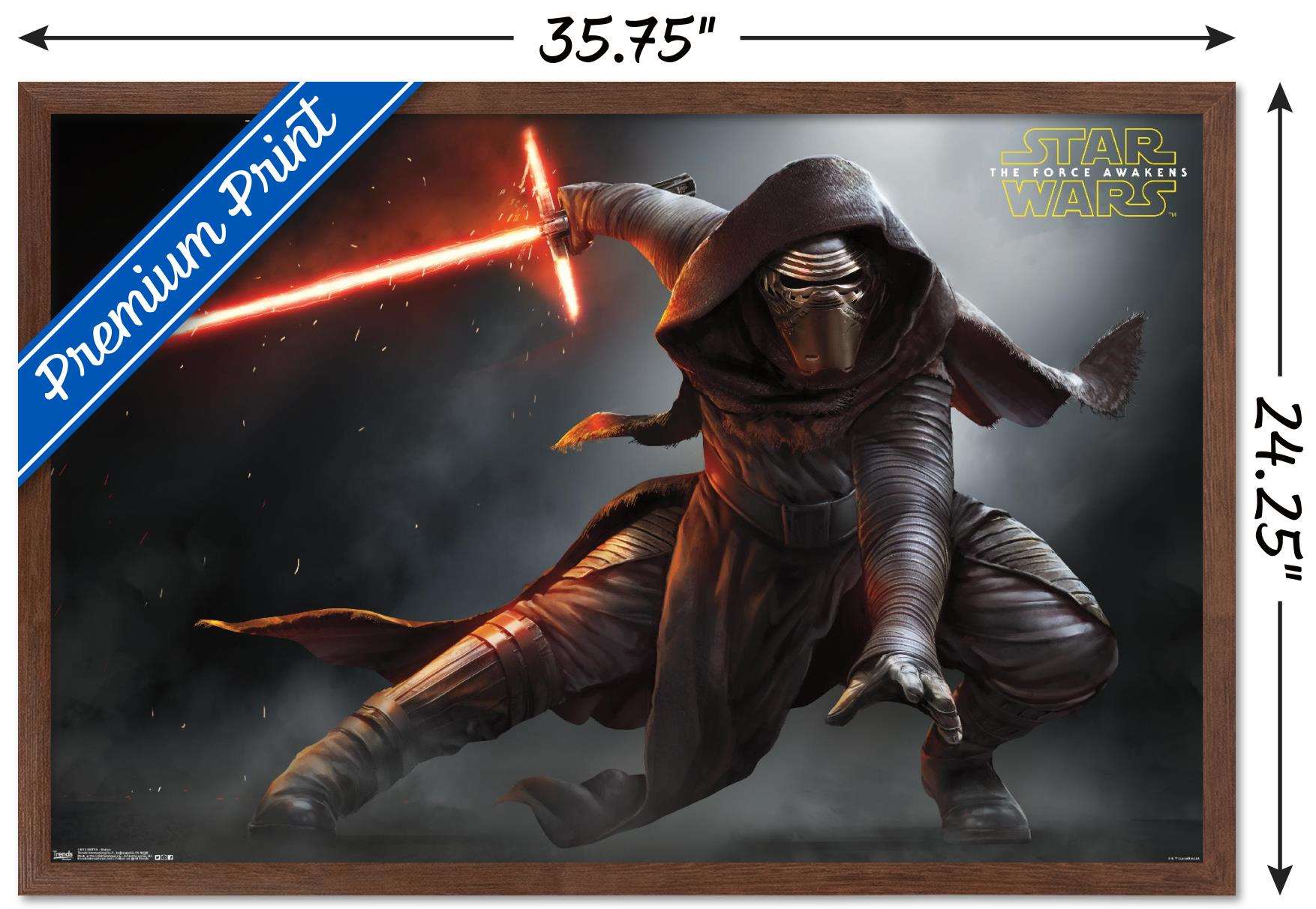 Star Wars: The Force Awakens - Stance Wall Poster, 22.375" x 34", Framed