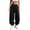 Black, variant on Womens Striped Sweatpants Causal Drawstring High Waist Baggy Straight Leg Joggers Pants with Pockets