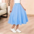 thumbnail image 6 of Tdoqot Girls Plaid Skirts with Pockets- Flowy Summer Elastic Waist Cute Casual Kids Maxi Skirts Blue Size 6-14, 6 of 6