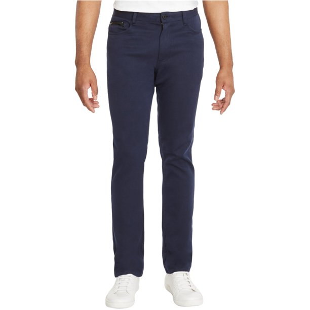 Kenneth Cole Brooklyn Slim-Fit Casual Chino Pantalones para Hombre, Azul, 31W x 30L Kenneth Cole chino