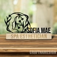thumbnail image 2 of Craftnamesign Custom Wooden Esthetician Desk Name Plate, Skin Therapist Metal Nameplate for desk, 2 of 5
