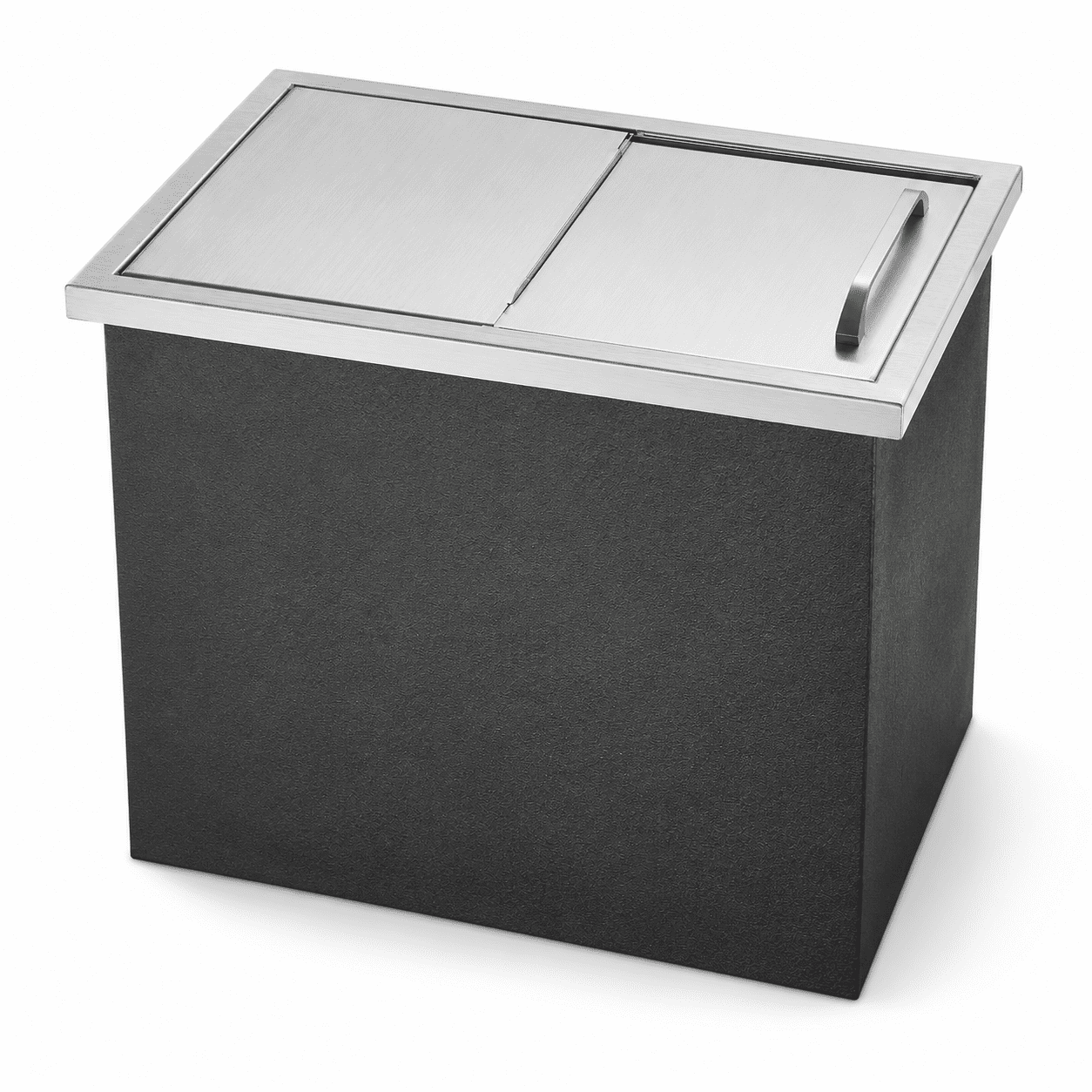 Drop-In Ice Chest, Stainless Steel Ice Storage Box with Sliding Lid and Drain Hose, Ice Bin for Chilled Wine, Beer, Beverage (18 x 12 x 14.5 Inches)