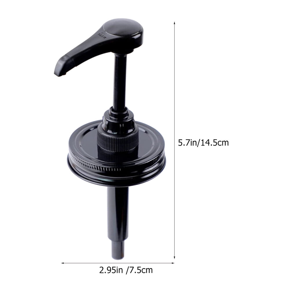 BESTYASH 2Pcs Syrup Pump Dispenser Plastic Pumps for Restaurant Use Black Color Material