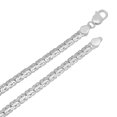thumbnail image 2 of 6.3mm Solid .925 Sterling Silver Flat Byzantine Choker Chain Necklace, 20 inches + Gift Box, 2 of 7
