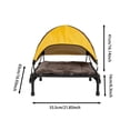 thumbnail image 3 of FEISHENTT Small Elevated Dog Bed with Canopy - Upgraded 30IN Outdoor Raised Dog Cot Bed with Removable Shade Tent Black 55.5X43cm, 3 of 7