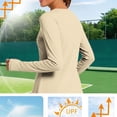 thumbnail image 7 of Hurxie Women's Sun Protection Long Sleeve Shirts, UPF 50+ UV Rash Guard Swim Shirt, Workout Hiking Running Athletic Tops Khaki,3XL, 7 of 7