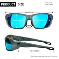 thumbnail image 6 of Joopin Wrap Around Sunglasses Men Women Polarized UV400 Square Fashion Sports Sun Glasses(Blue), 6 of 8