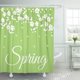 thumbnail image 1 of Cortina de Ducha ABPHQTO Belleza Manzana Verde Flores de Primavera en Rama de Árbol Blanca 150x180 cm, 1 of 1