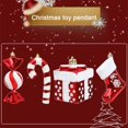 thumbnail image 5 of 8 Pcs Christmas Candy Ornament Set Plastic Peppermint Candy Cane Christmas Decorations Christmas Candy Crutches Gift Boots Set Ornament Xmas Hanging Pendant Decorations with Rope, 5 of 9