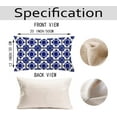thumbnail image 5 of Navy Blue Ethnic Boho Pillow Covers 12x20 Inch Set of 2 Bohemian Carpet Style Vintage Navy Flower Print Decorative Throw Pillows Outdoor Linen Lumbar Pillowcase Home Decor for Sofa Bed, 5 of 6