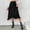 Black, variant on Women's Basic Versatile Skirt Womens Fashion Mid Length Knitted Swing Skirt Button Irregular Skirt