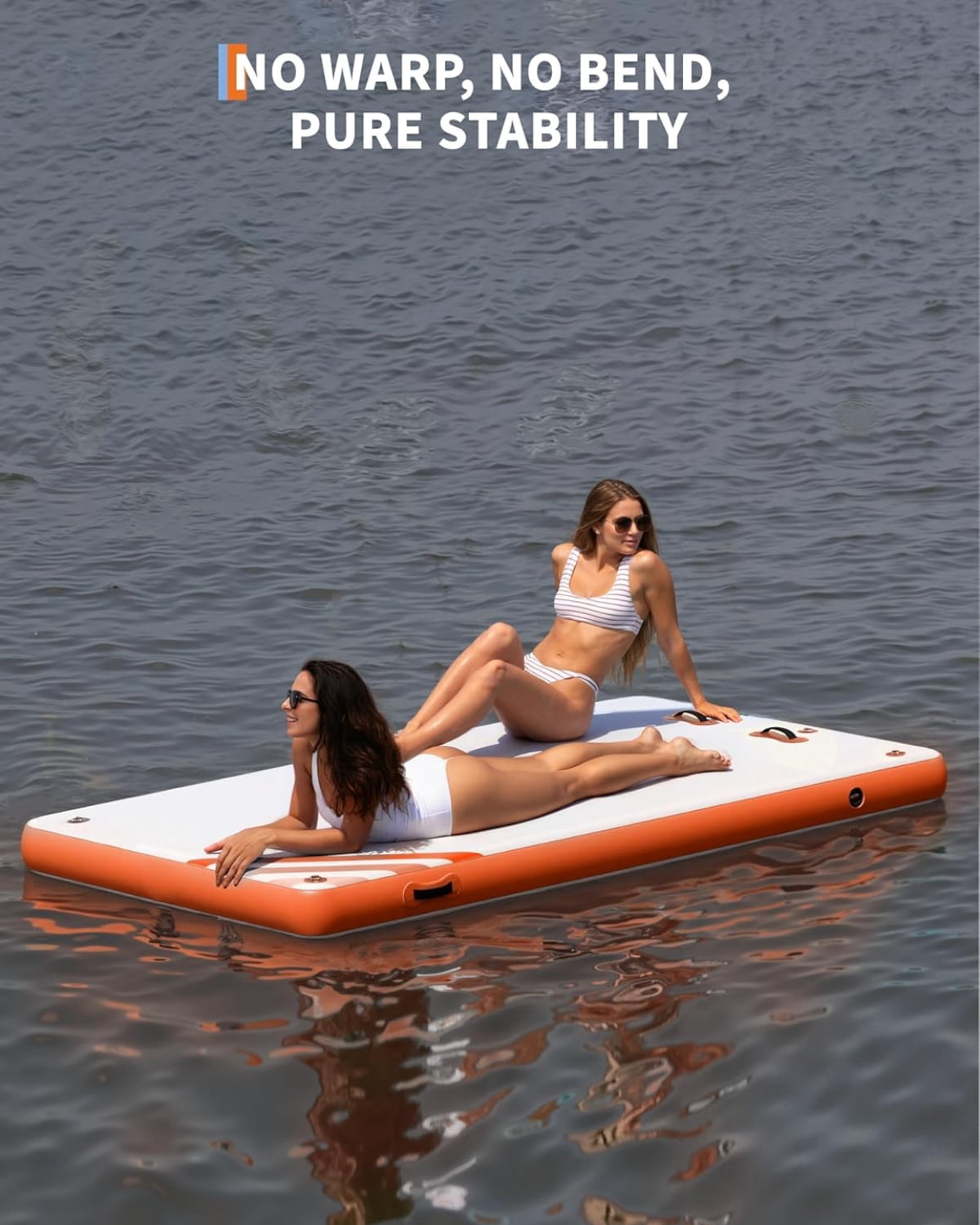 EuKer 10ft x 6ft Inflatable Floating Dock Air Dock Platform for Lakes, Pools