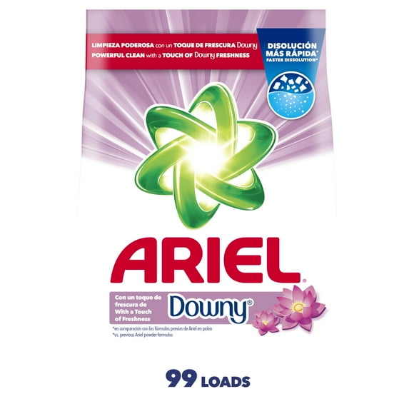Ariel Powder Laundry Detergent with Downy Freshness, 158 oz, 99 Loads - Removes tough stains, great clean at a great price, economical and effective, original Downy scent