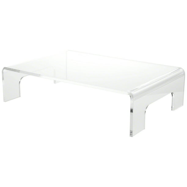 Plymor Clear Acrylic Display Riser with Tray Handles