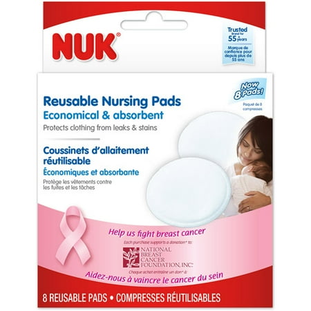Nuk Reusable Nursing Pads, 8 ct