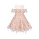 thumbnail image 2 of Vestido de Niña sin Hombros con Lentejuelas y Rayas Vintage Estilo Flapper con Brillo 6 Años, 2 of 6