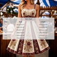 thumbnail image 3 of WAGUTH Women's Oktoberfest Print Dirndl Dresses Sleeveless Midi-Length Dress A‑Line Swing Dress for Beer Festival Party, 3 of 5