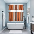 thumbnail image 3 of Farmhouse Burnt Orange Brown Kitchen Curtains Sets for Windows 36 Inch Length, Vintage Wooden Rod Pocket Window Treatments Tier Curtains and Valances Set for Bedroom/Bathroom, 3 of 8