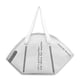 thumbnail image 1 of Bolso de mano con cierre de cremallera Bolso de compras con letras de impresión de lona Bolso de mano con bolsillos pequeños, Blanco, L Methold AP003826-02, 1 of 7