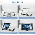 thumbnail image 2 of 12" Curved Screen Magnifier for Cell Phone -3D HD Magnifing Projector Screen Enlarger for Movies, Videos, and Gaming – Foldable Phone Stand Holder with Screen Amplifier–Compatible with All Smartphones, 2 of 5
