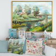thumbnail image 3 of Designart Bridge On The River In Rustic Landscape FLOAT FRAME WALL ART, 3 of 4