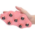 thumbnail image 2 of Masajeador de bola de rodillo portátil rosa de 1 pieza, masajeador corporal con cuentas magnéticas estilo guante para relajación y adelgazamiento, masajeador de mano para masaje muscular y de espalda ER, 2 of 5
