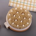 thumbnail image 2 of ZHAOCHENG Juego de 2 cepillos corporales exfoliantes: cerdas de jabalí y nódulos de masaje para piel seca, circulación sanguínea, tratamiento de celulitis y drenaje linfático., 2 of 5