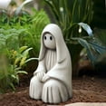 thumbnail image 4 of Halloween Ghost Figurine - 5.9"Spooky Resin Ghost Statue, Funny Cute Ghost Ornaments for Halloween Decorations, Porch and Indoor Home Office Desk Ghost Sculpture Decor(D), 4 of 8