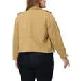 thumbnail image 4 of MODA NOVA Juniors Plus Size Denim Inclined Zip Motorcycle Jacket, 4 of 6