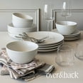 thumbnail image 4 of over&back Coupe Cereal Bowl Set - Stoneware Dishes - Comes with 4 Cereal Bowls - Easy-to-Stack Breakfast Place Settings - 6" x 6" x 2.6" - 25oz - Semi-Matte White, 4 of 4