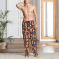 thumbnail image 2 of Sigee Snowman house leaf print Men's Pajama Pants Lounge Sleep Bottoms with Elastic Waistband and Pockets-Small, 2 of 6